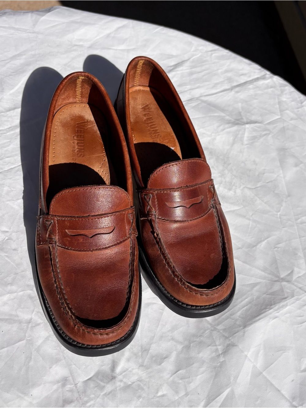 G.H. Bass & Co. Chestnut Brown Leather Penny Loafers